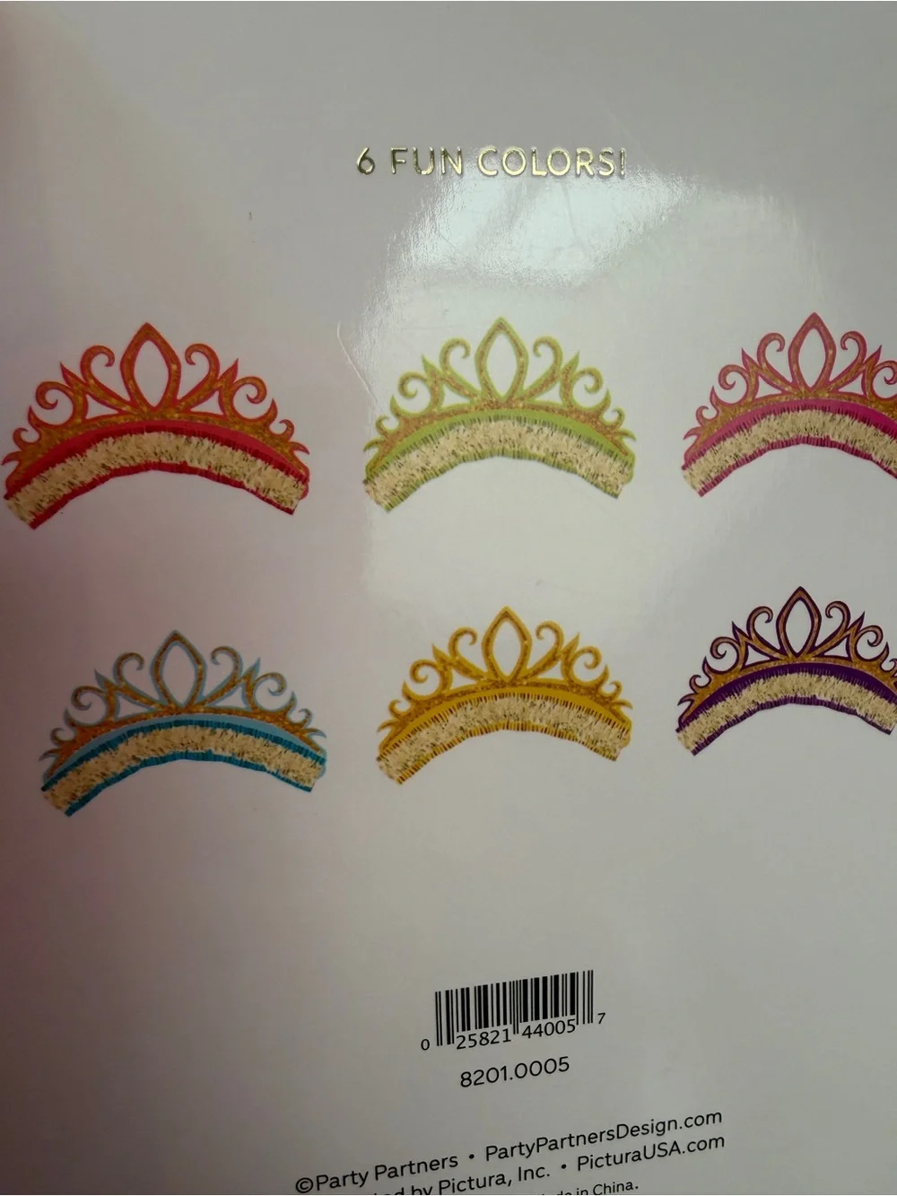 NWT 6 Glittery Tiaras in this fun Set - Multicolor for any occasion 🌈